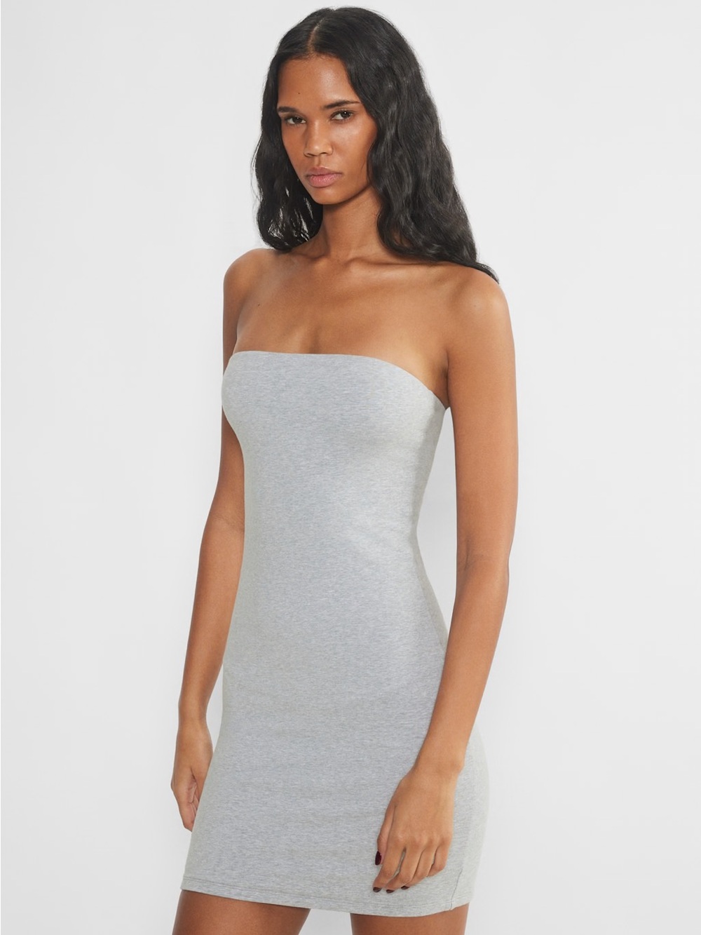 Aritzia TNA Size L Chill Virginia Strapless Dress - Grey